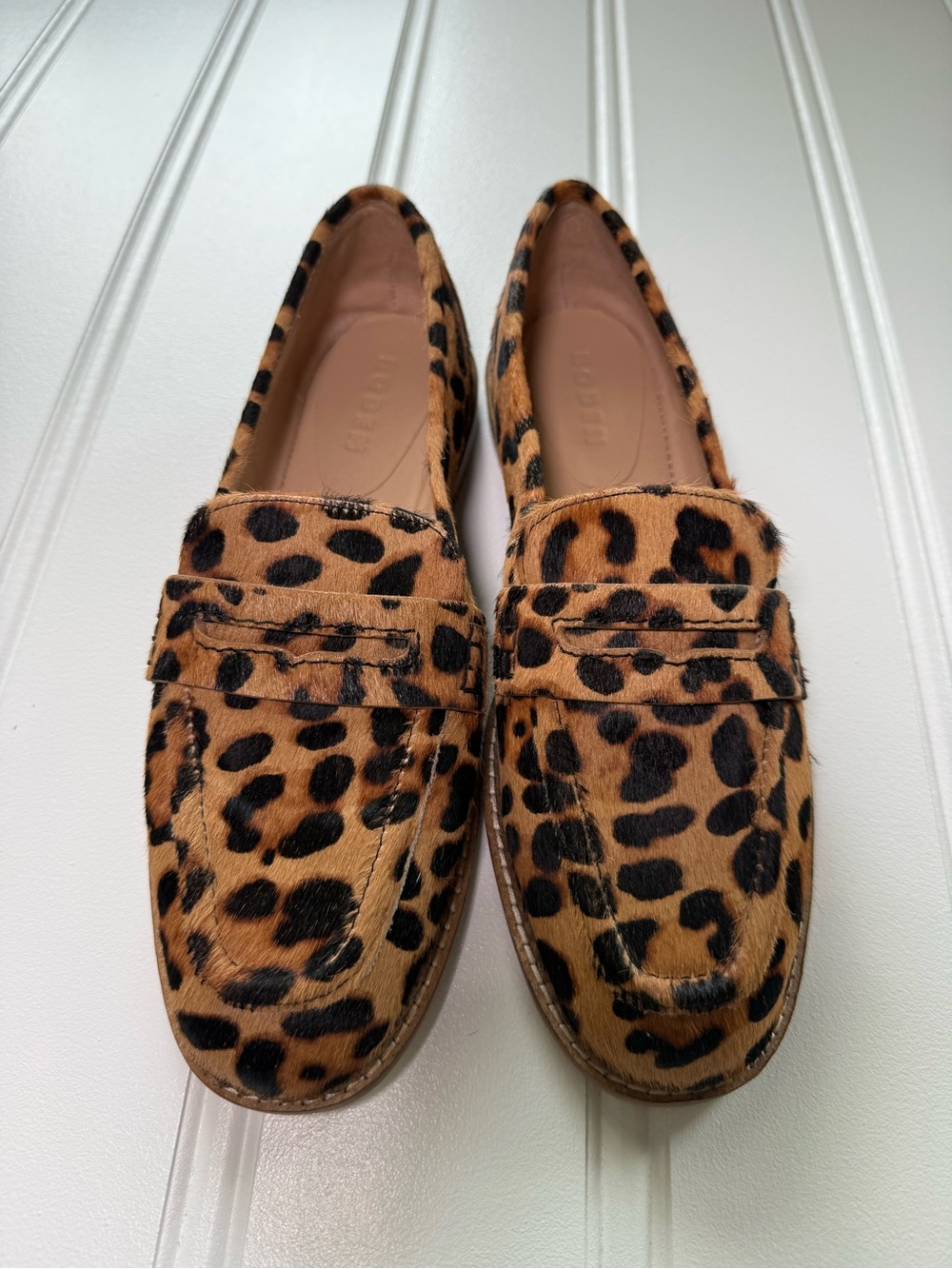 Boden Nya Women Penny Loafers Shoes Leopard Animal Print 39 US 8 NEW No Box 3203